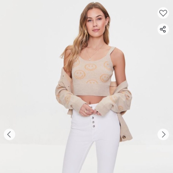 Happy Face Cropped Cami - Picture 3 of 5